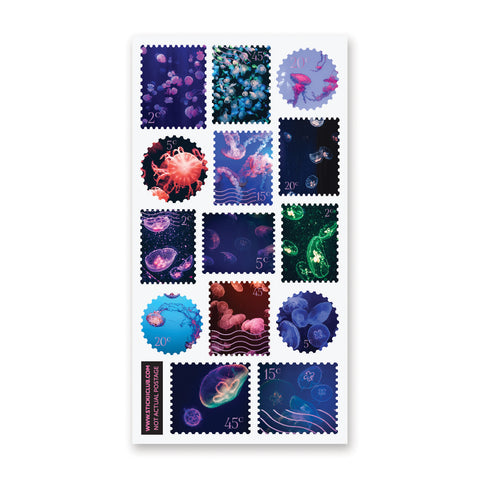 Glowing Jellyfish Stamps