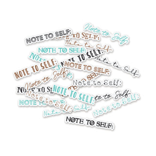 note to self calligraphy hand lettering stationery sticker flakes