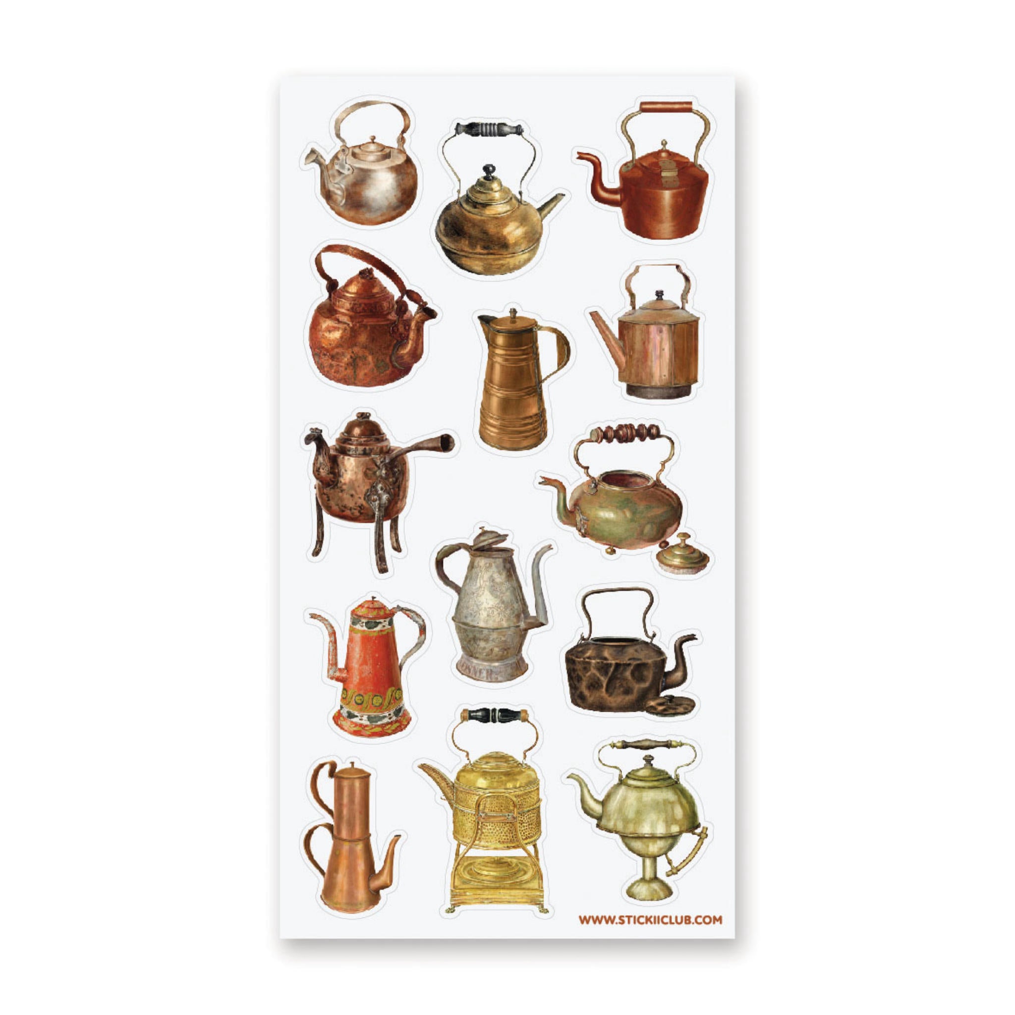 Teapots & Kettles Sticker Sheet – STICKII