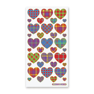 hearts plaid pattern love
