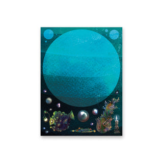 sea ocean animals deep blue notepad