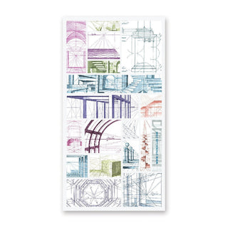 architecture drafting blueprint sticker sheet
