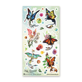 dragons fantasy butterfly floral 