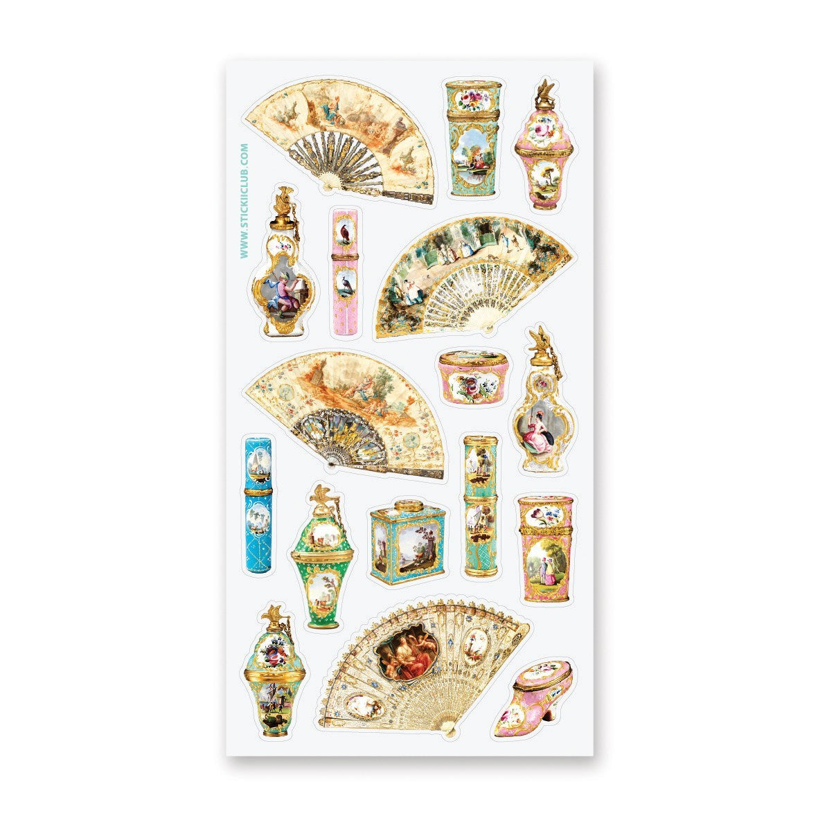 Rococo Flower Sticker Fancy Rococo Sticker Sheet โ STICKII