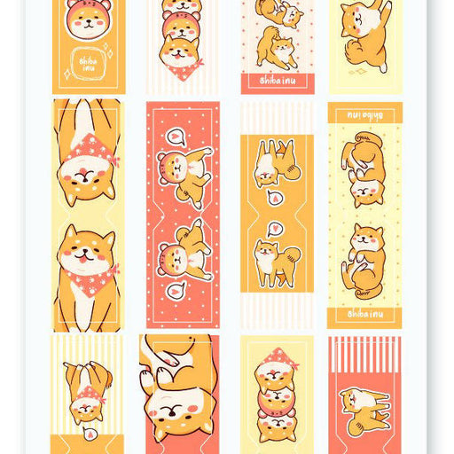 shiba dogs sticker sheet