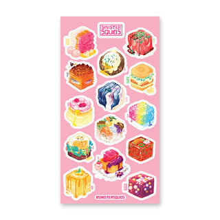 jelly food cube sticker sheet