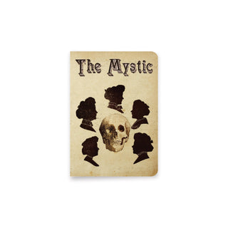 mystic skull silhouette victorian mini notebook