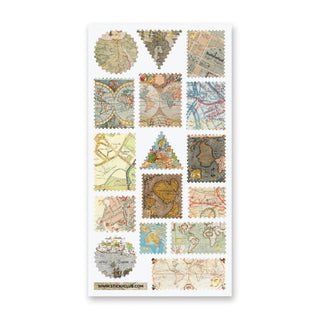 map stamps vintage
